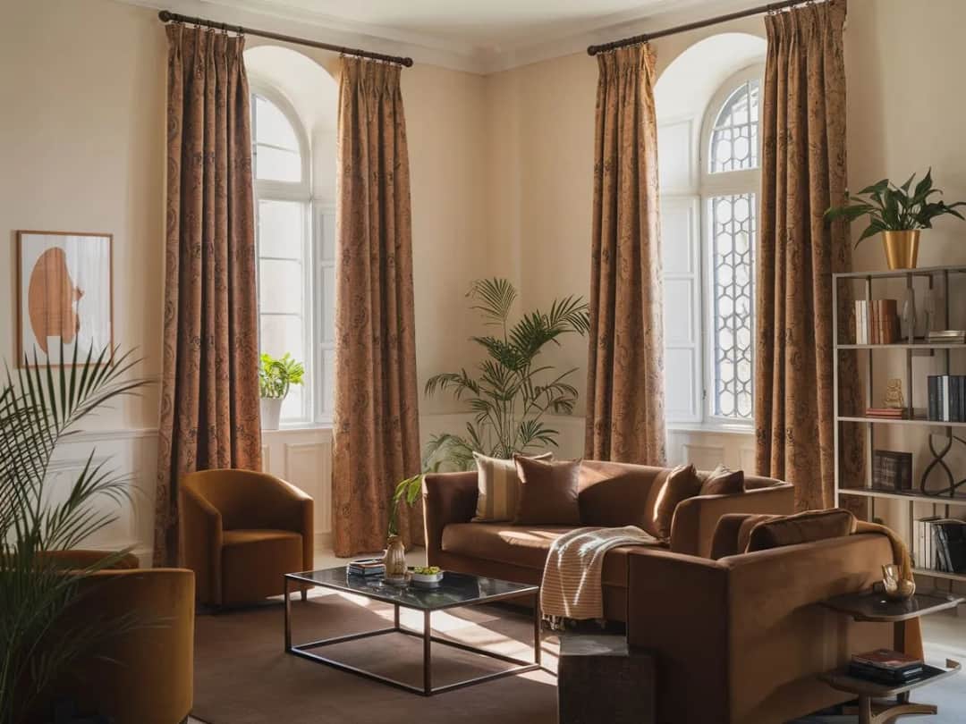 Jakie zasłony do białych ścian i brązowych mebli – stwórz idealny wystrój